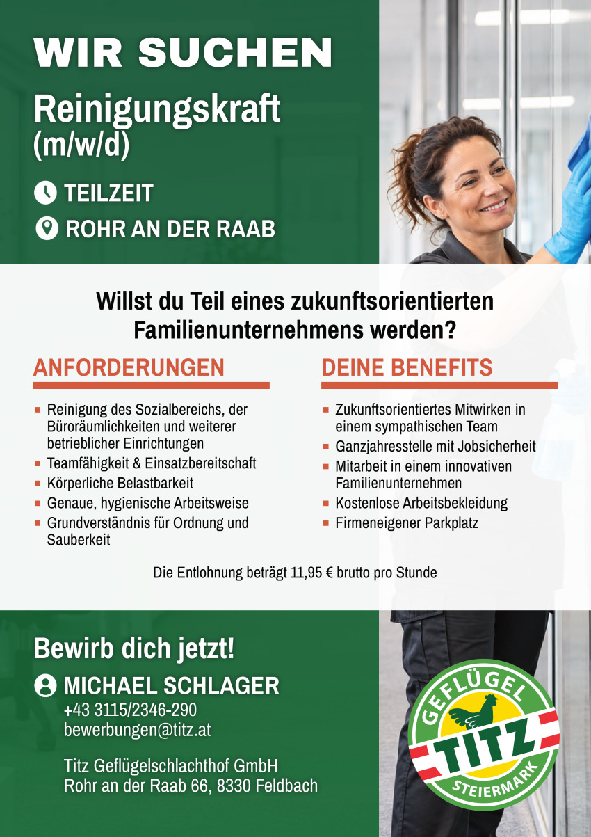 Reinigungskraft (m/w/d)